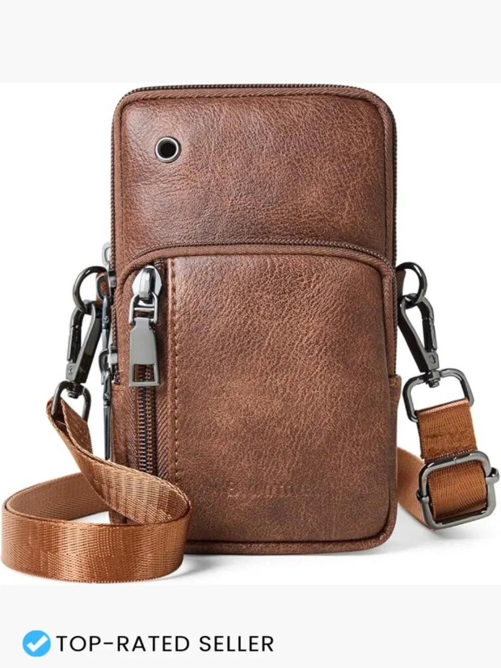 Small Crossbody Purse Multi Pocket Travel Handbag with Adjustable Strap